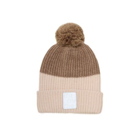 Hat Melange Pom Pom
