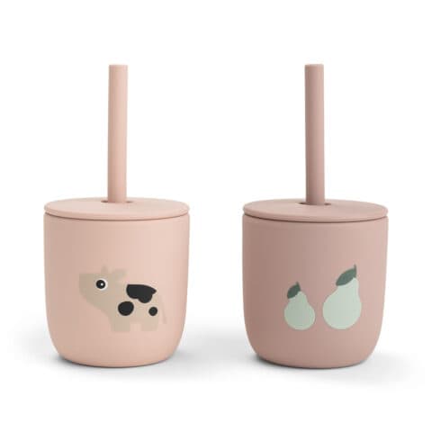 Silicone Straw Cup (2) – Tiny Farm
