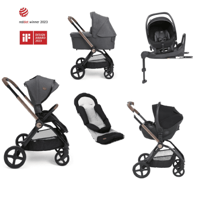 Chicco Mysa kerra með vagnstykki Svört og Chicco Kory Bílstóll og base