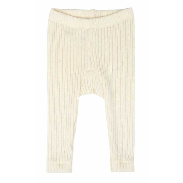 Rifflaðar ullarbuxur – Hvítar