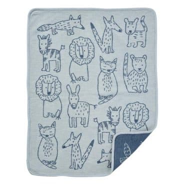 Buddies Blue – Teppi 100% Lífræn bómull