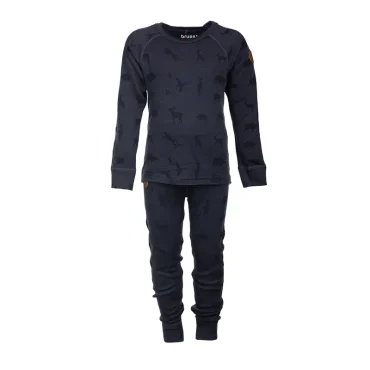 Bruse Merino ullar sett – Graphite Blue