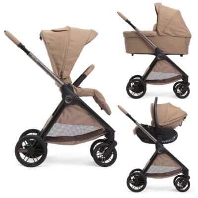 Chicco Bellagio kerra með vagnstykki Carmel 0-22kg -First Recline bílstóll og 360 isofix base