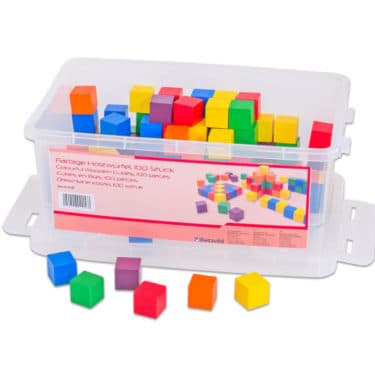 BETZOLD Viðarkubbar, 2 x 2 x 2 cm – 100 stk í plastkassa